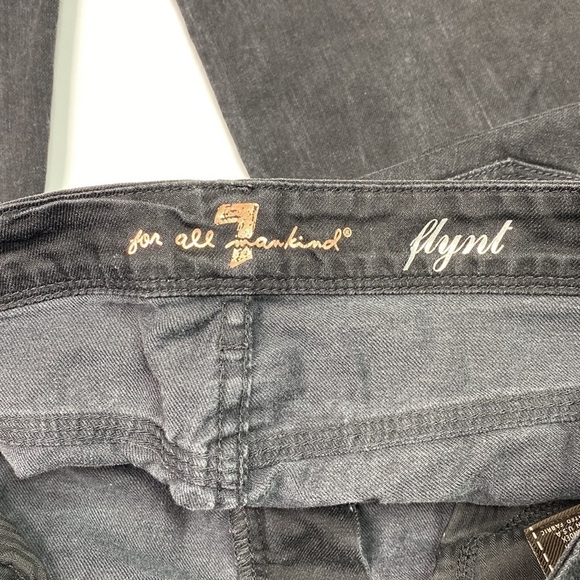 7 For All Mankind Flynt Black Bootcut Denim Pants Size 29 - Picture 11 of 13
